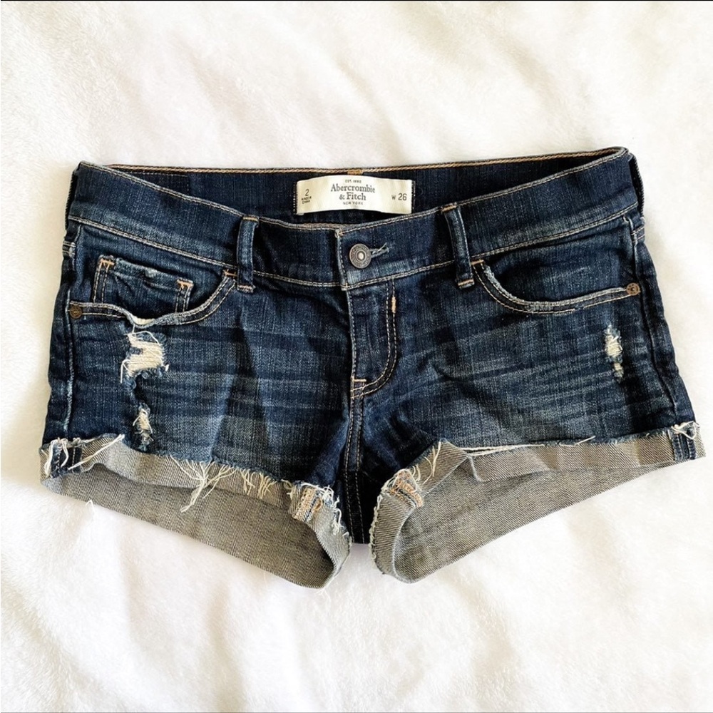 Abercrombie and Fitch Dark Wash Low Rise Shorts